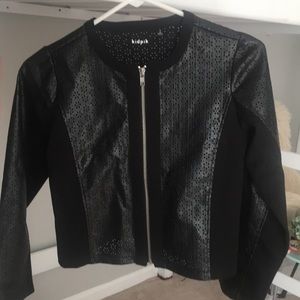 Kid faux leather jacket